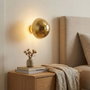 Opviq Lámpara de Pared de Metal Dorado